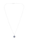 Pendentif Or Blanc Diamant et Saphir