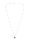 Pendentif Or Jaune Diamant et Améthyste