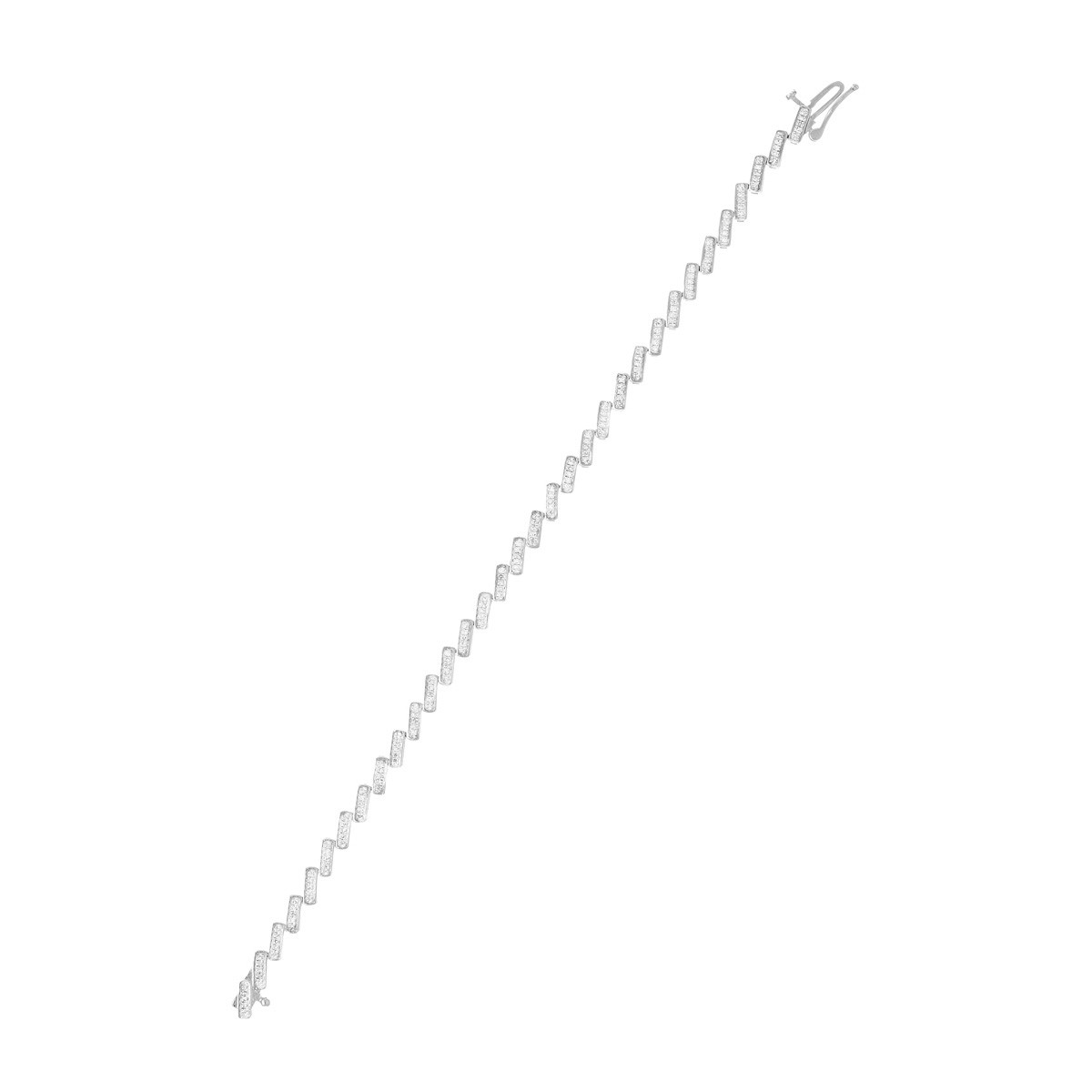 Bracelet Or Blanc et Diamant Bracelet "Mathilde" Or blanc et Diamant