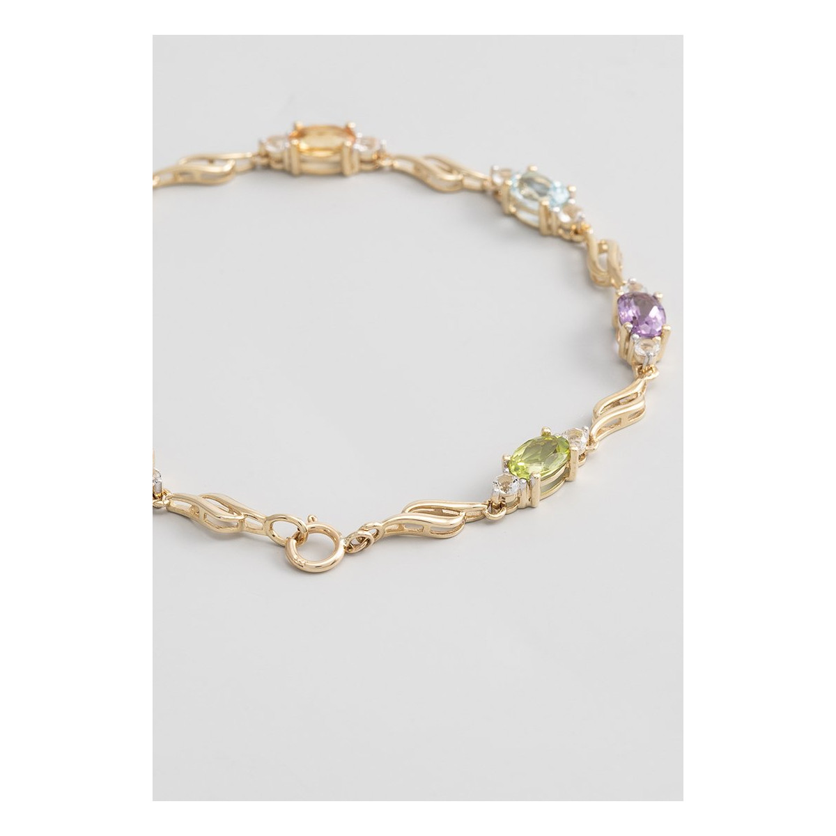 Bracelet Or Jaune et Pierres Précieuse Bracelet "Albane" Or jaune et Multipierres
