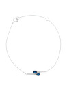 Bracelet Or Blanc Diamant et Saphir