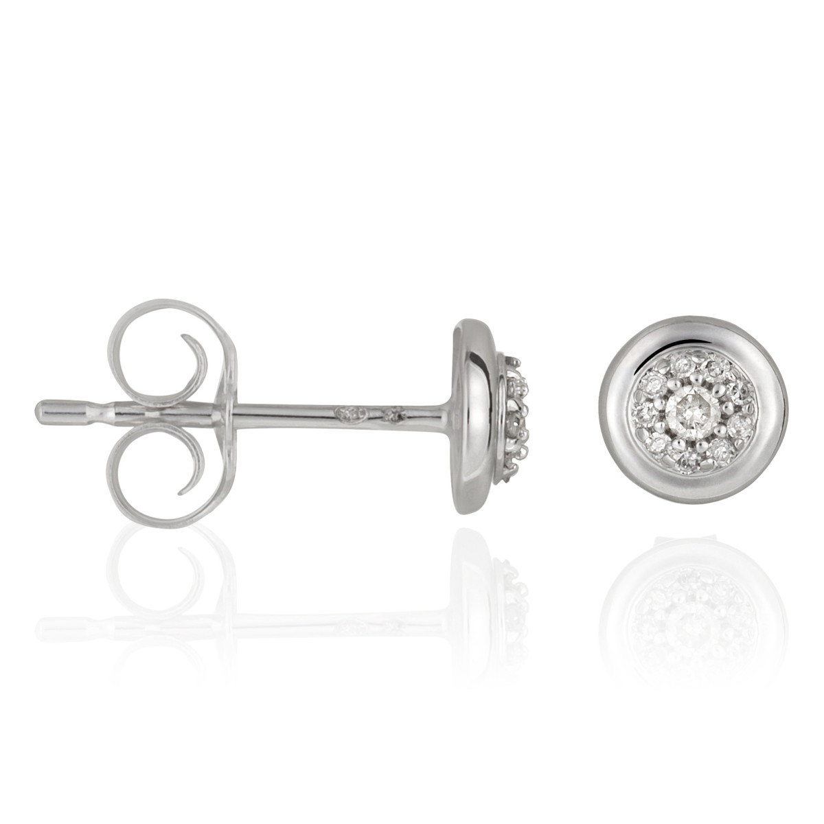 Boucles d'oreilles Or Blanc et Diamant Boucles d'oreilles Or Blanc et Diamants
