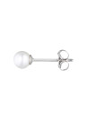 Boucles d'oreilles Or Blanc et Perle
