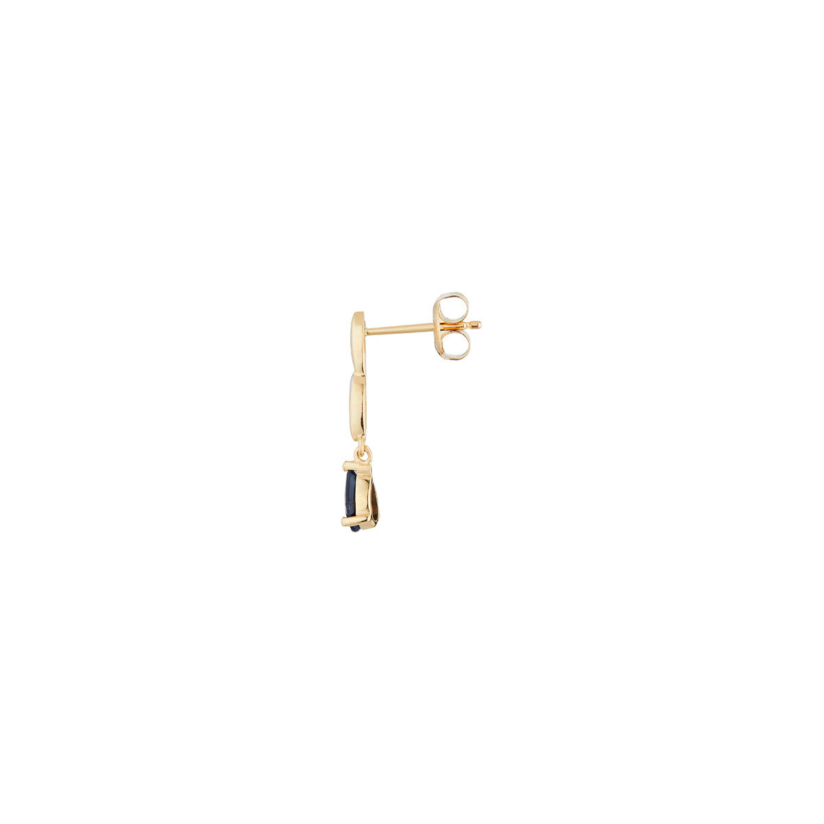 Boucles d'oreilles Or Jaune Diamant et Saphir Boucles d'oreilles "Tiana" Or jaune et Saphir