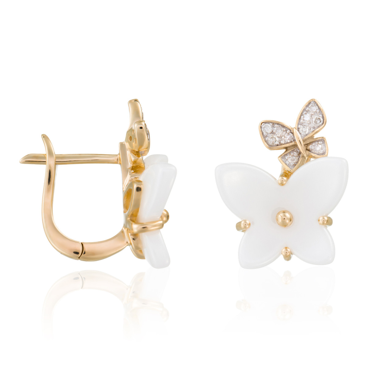 Boucles d'oreilles Enisa Or Jaune et Diamant