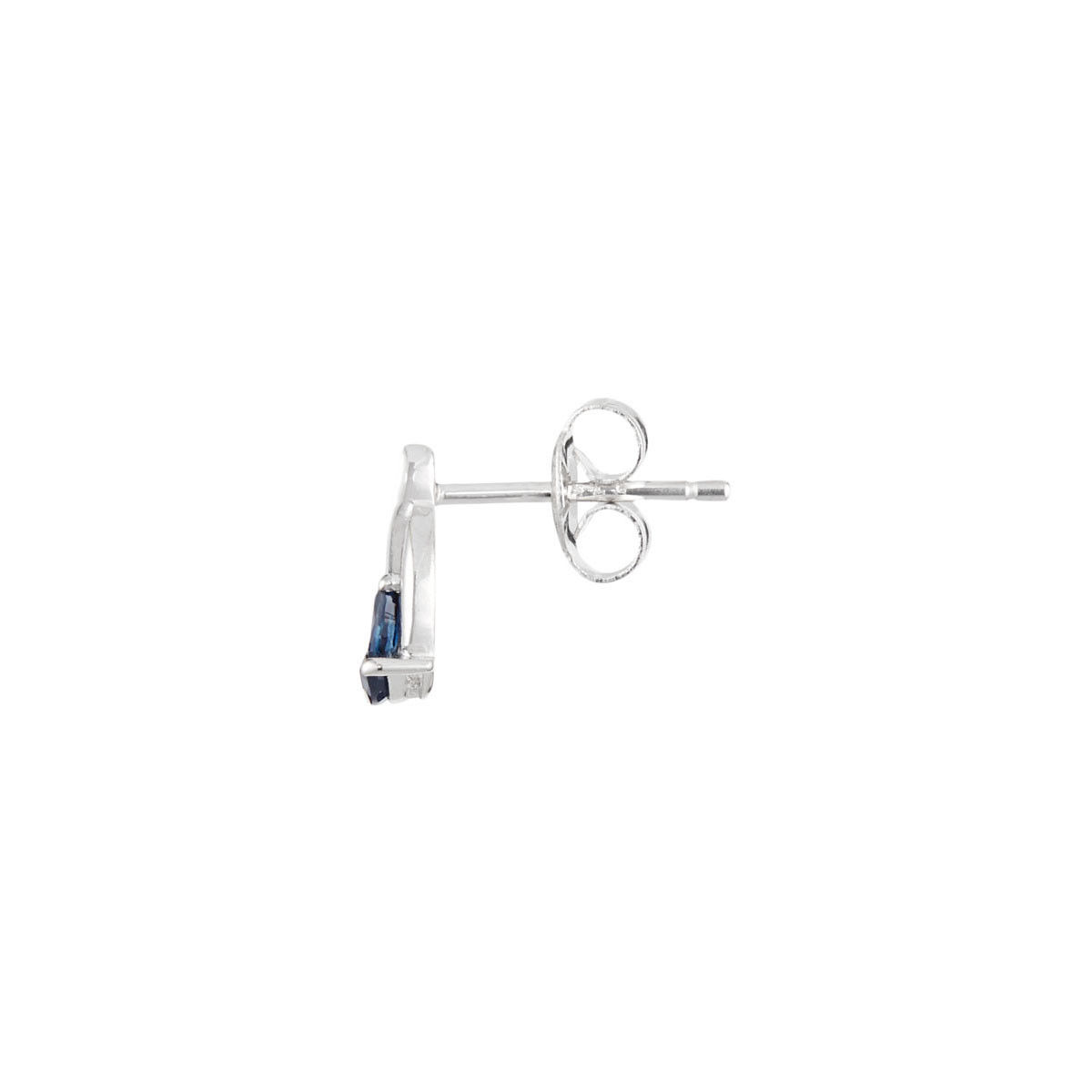 Boucles d'oreilles Or Blanc Diamant et Saphir Boucles d'oreilles "Norah" Or blanc et Saphir