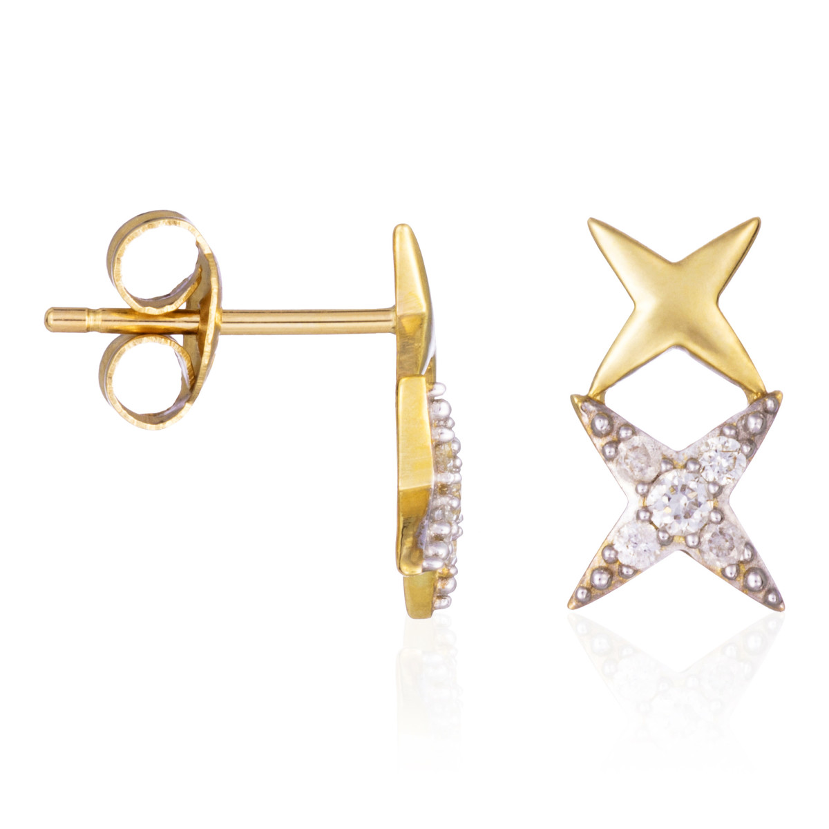 Boucles d'oreilles "Zina" Or jaune et Diamant