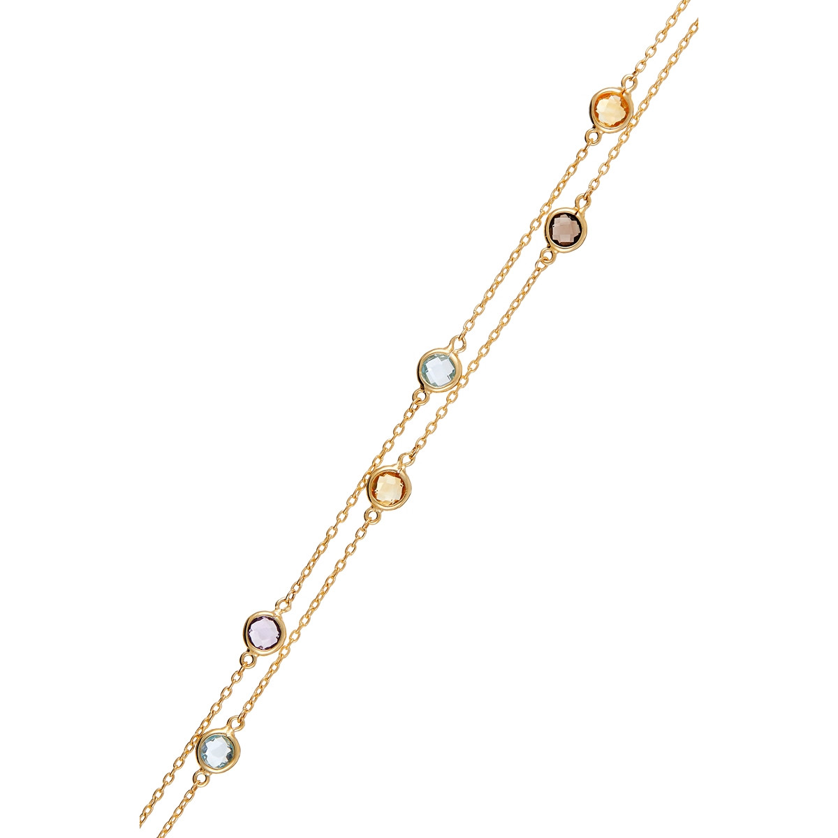 Bracelet Or Jaune 375/1000 et Pierres Fines Bracelet "Trésor Arcadien" Or jaune