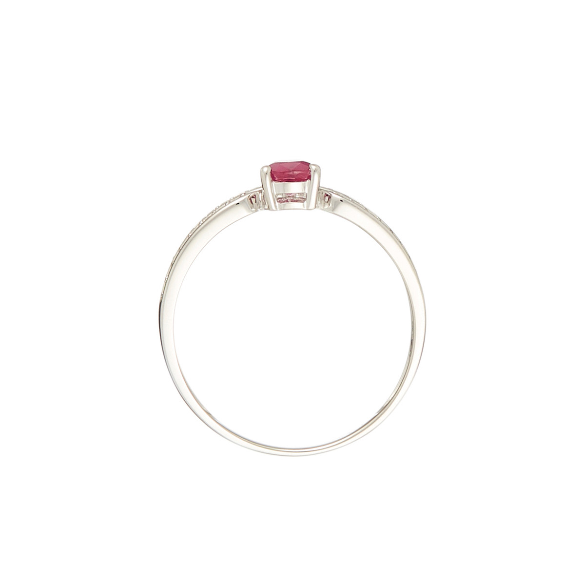 Bague Or Blanc Diamant et Rubis Bague "Maëlle" Or blanc et Rubis