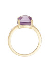 Bague Or Jaune Diamant et Améthyste