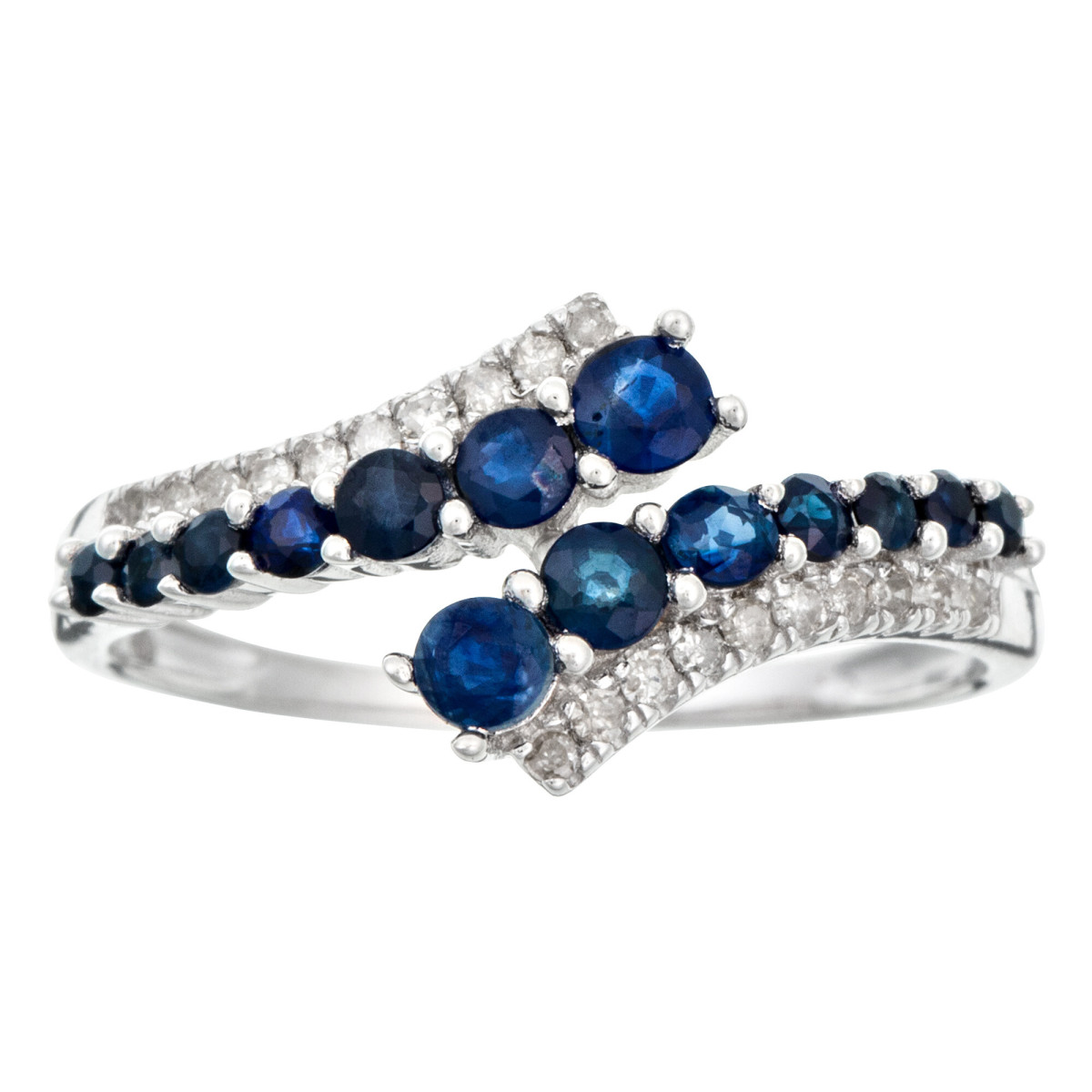 Bague Or Blanc Diamant et Saphir Bague "Camille" Or blanc et Saphir