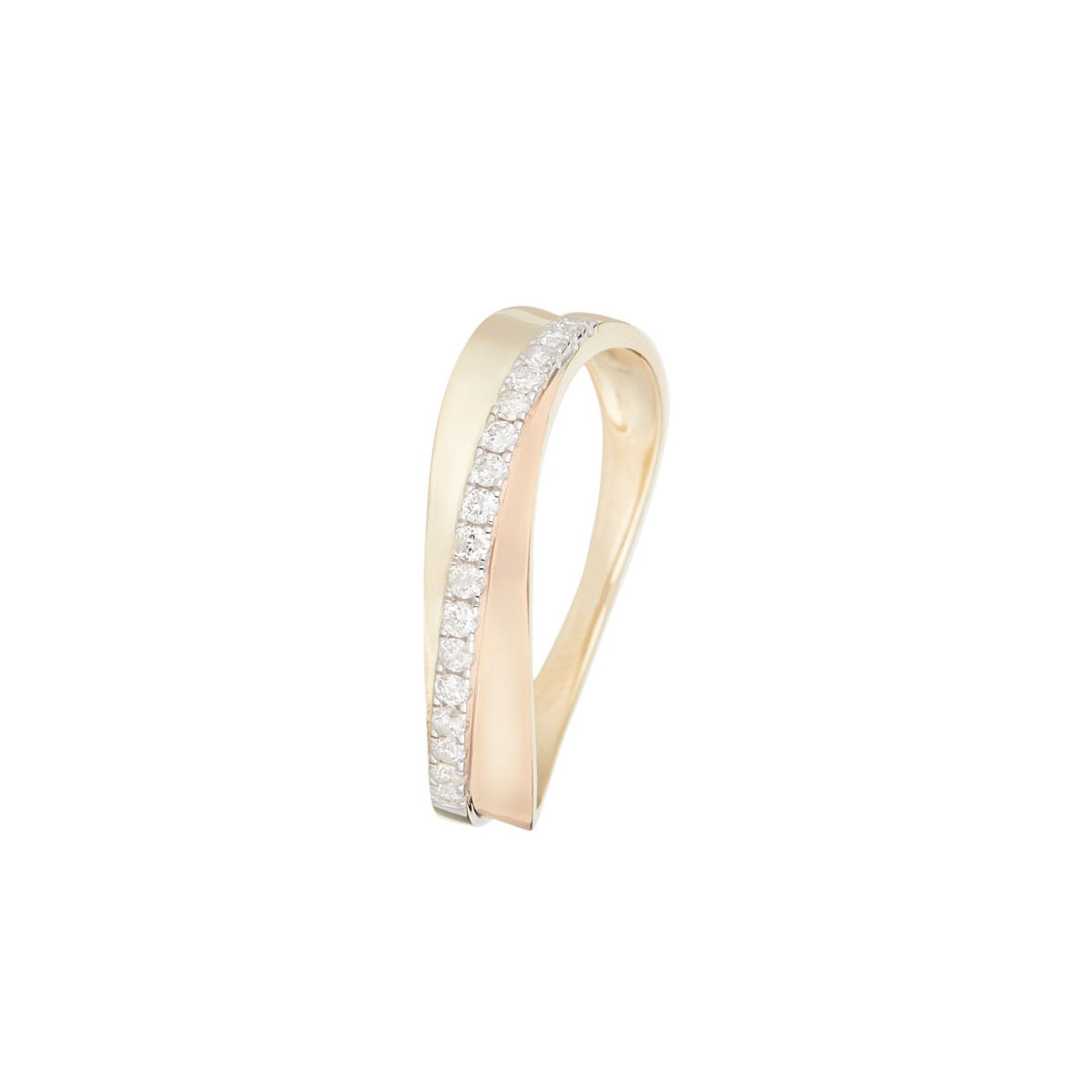 Bague " Émilie" Or bicolore et Diamant
