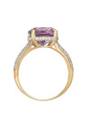 Bague Or Jaune Diamant et Améthyste
