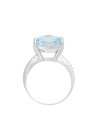 Bague Or Blanc Diamant et Topaze