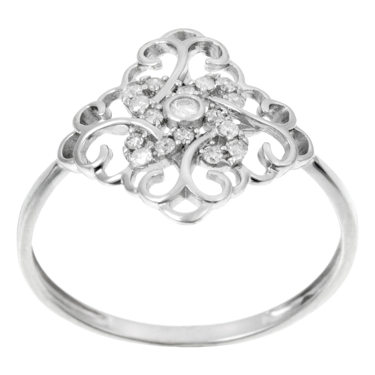 Bague Or Blanc et Diamant Bague "Albay" Or blanc et Diamants