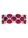 Bague Or Jaune Diamant et Rubis
