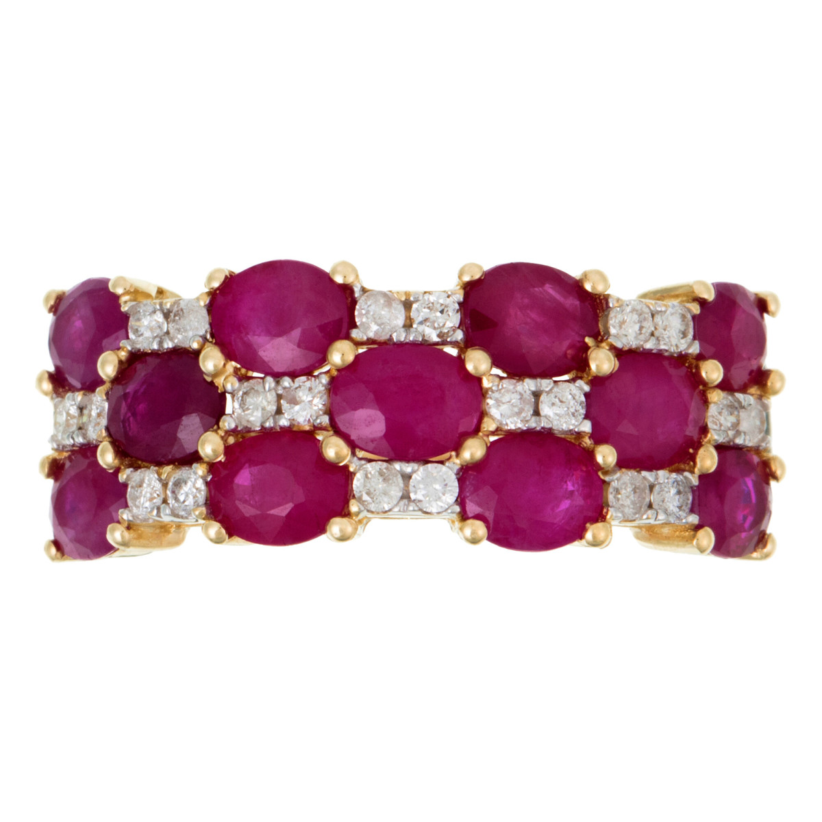 Bague "Jade" Or jaune et Rubis