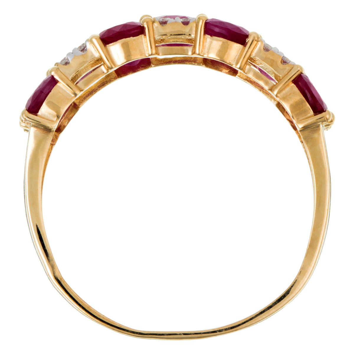 Bague "Jade" Or jaune et Rubis