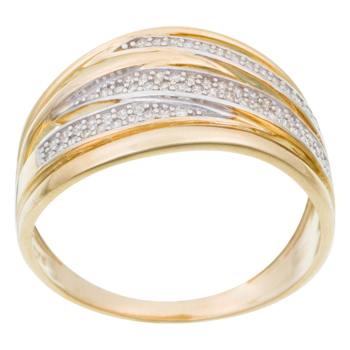 Bague "Sybille" Or jaune et Diamant