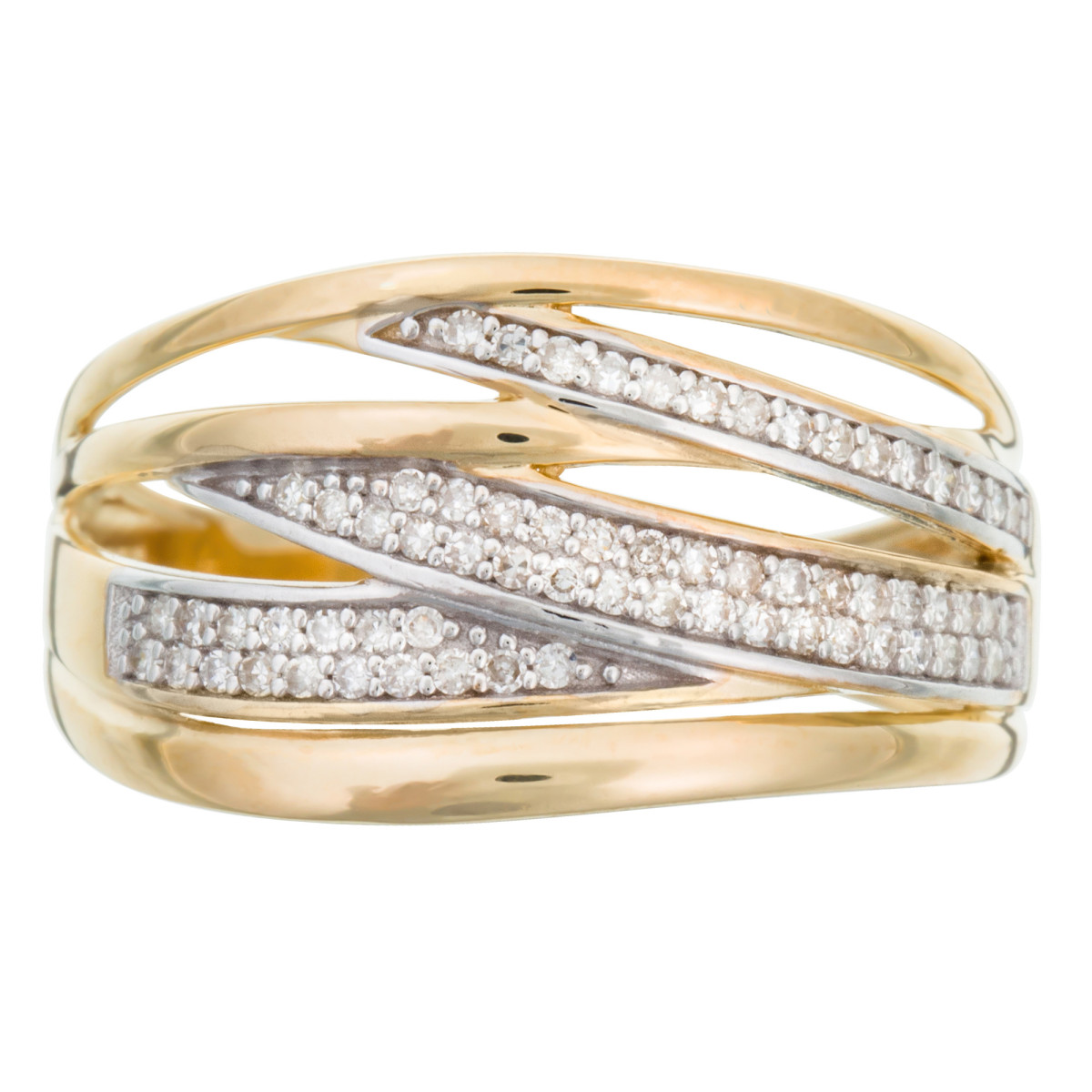 Bague "Sybille" Or jaune et Diamant