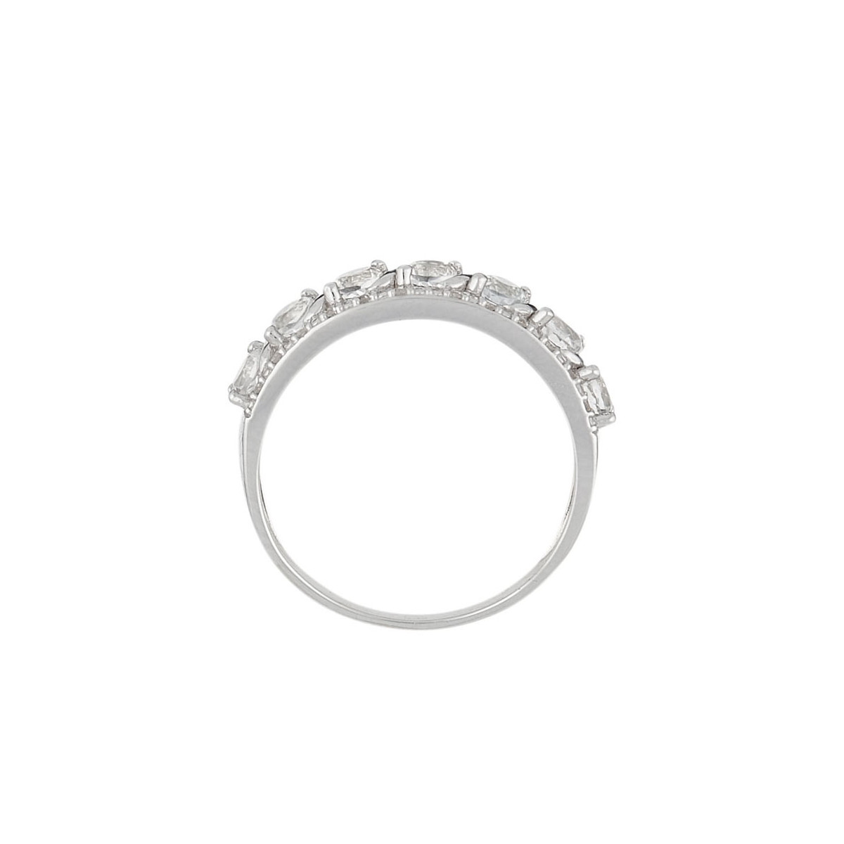 Bague Or Blanc Diamant et Topaze Bague "Bianca" Or blanc et Topaze
