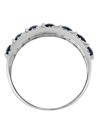 Bague Or Blanc Diamant et Saphir