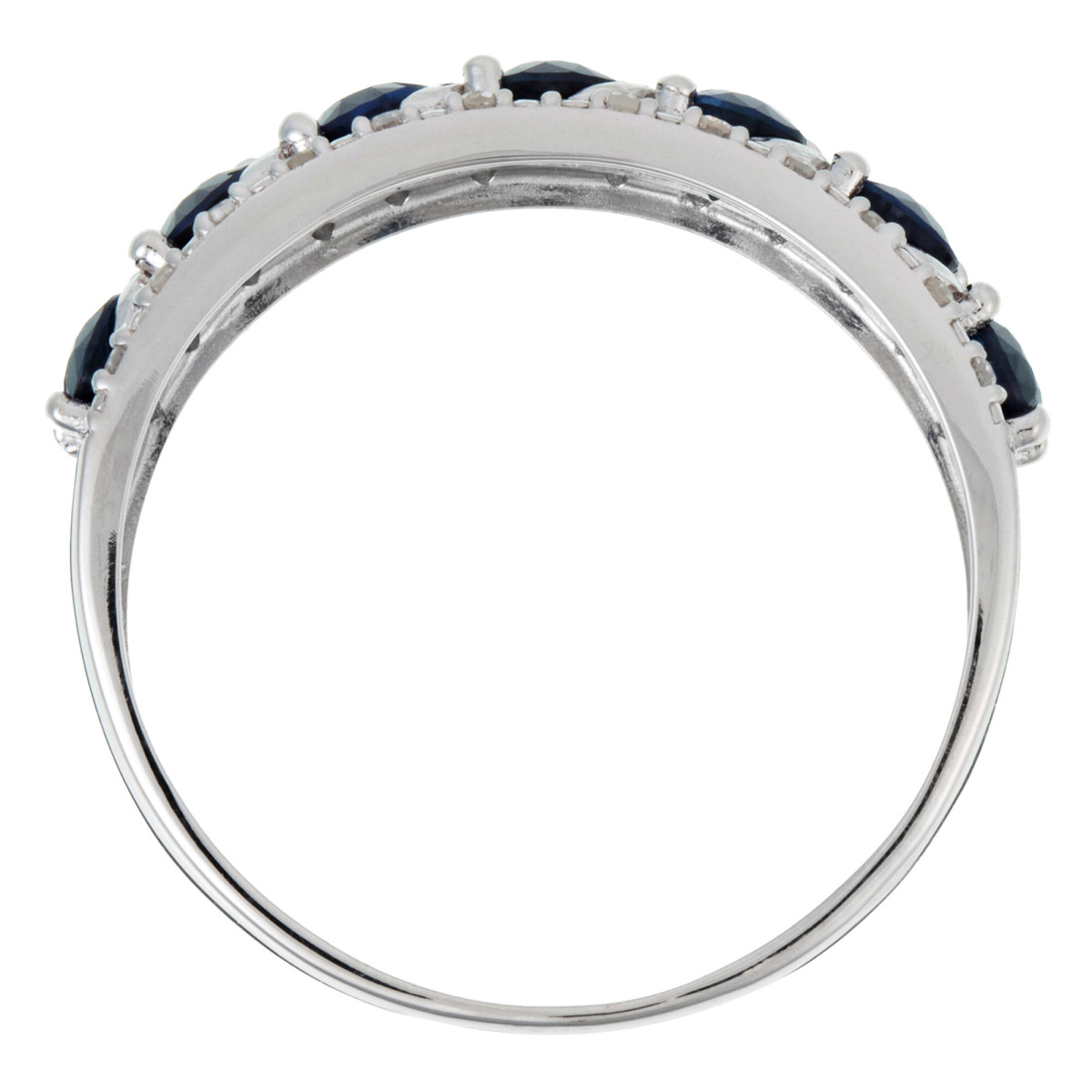Bague Or Blanc Diamant et Saphir Bague "Bianca" Or blanc et Saphir