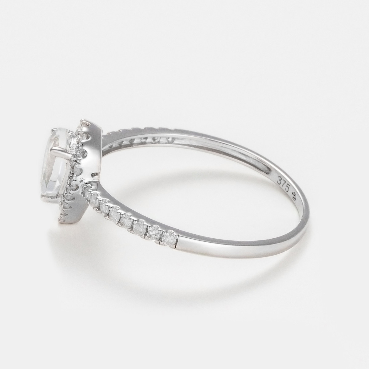 Bague "Salomé" Or blanc et Topaze