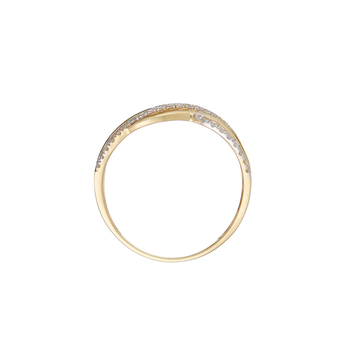 Bague "Cléophée" Or jaune et Diamant