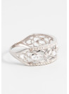 Bague Or Blanc Diamant et Topaze