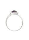 Bague Or Blanc Diamant et Saphir