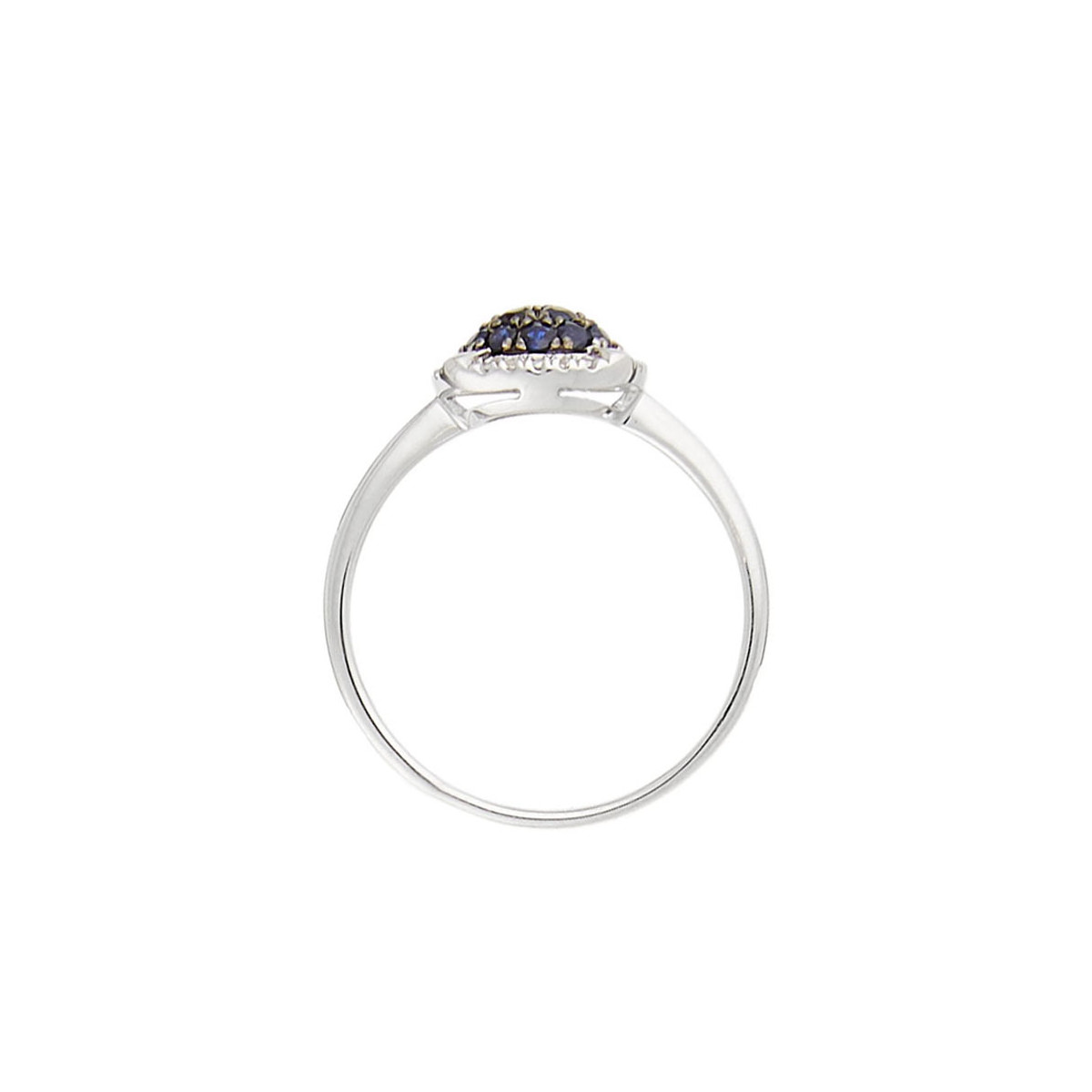 Bague "Nina" Or blanc et Saphir