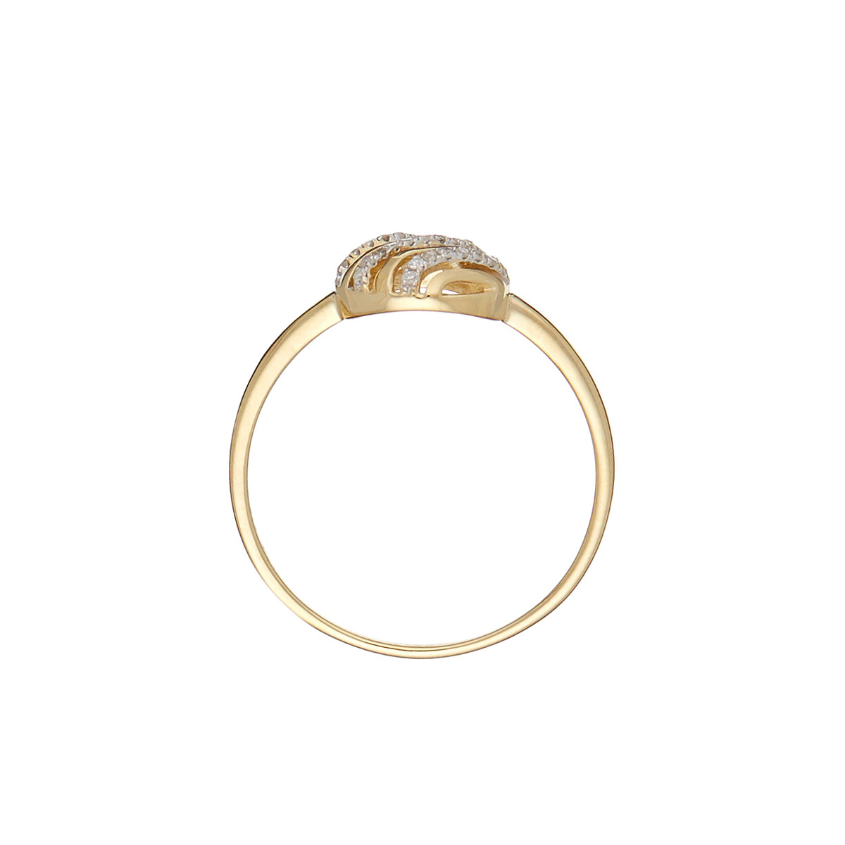 Bague "Waves" Or jaune et Diamants