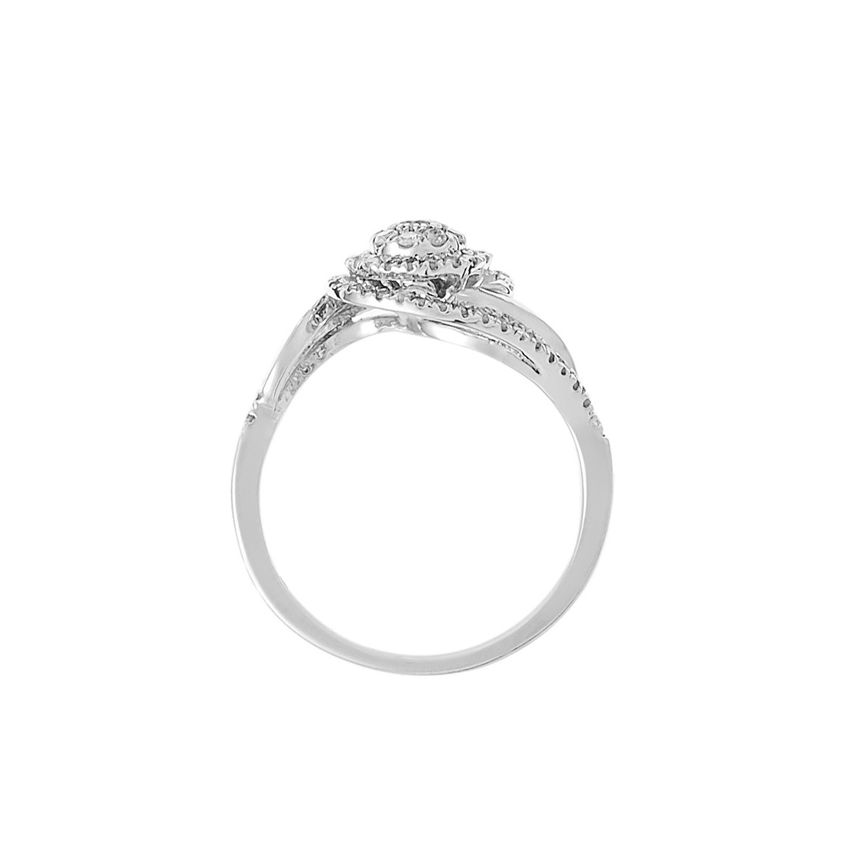Bague " Juliette" Or blanc et Diamant