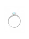 Bague Or Blanc Diamant et Topaze