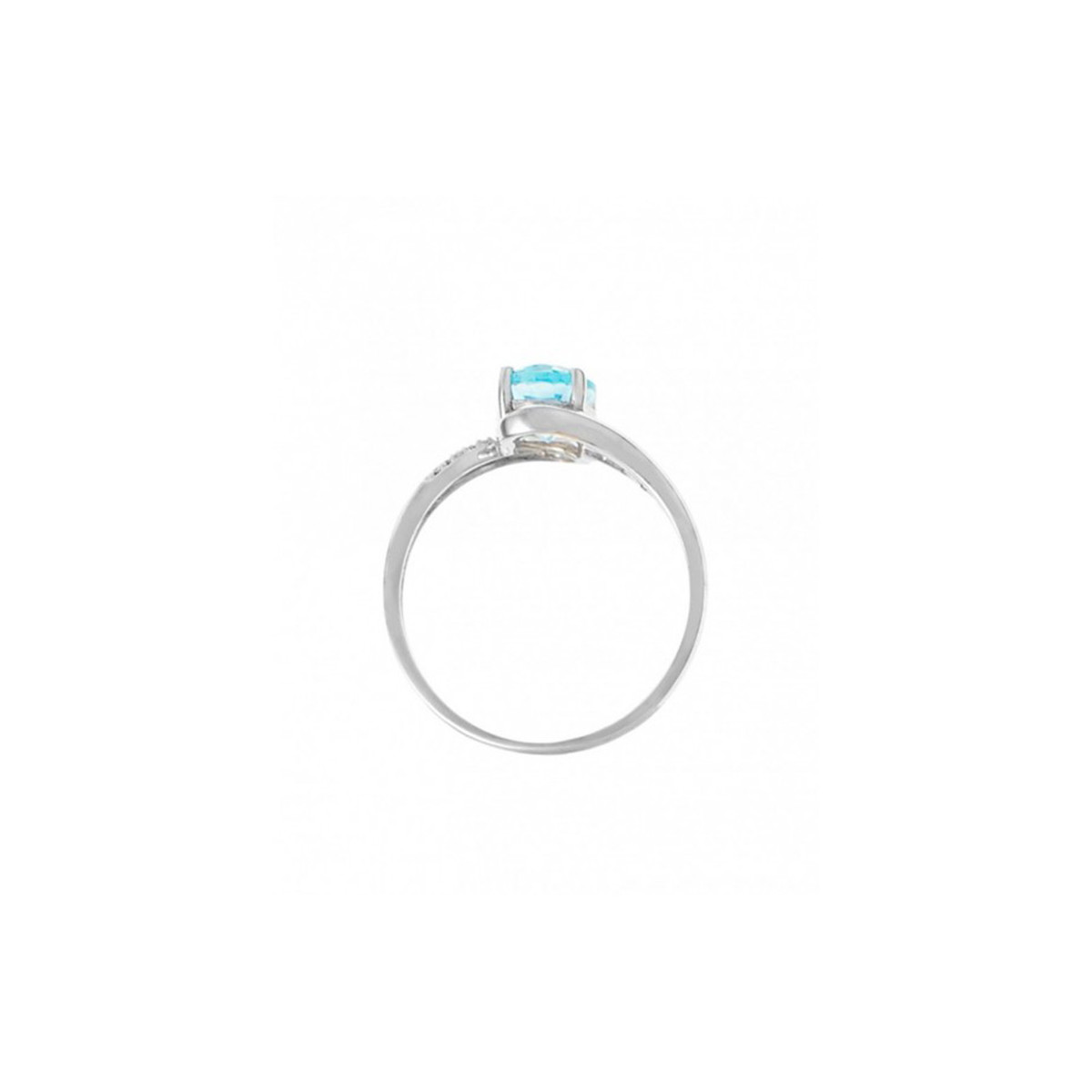 Bague " Rachel" Or blanc et Topaze