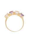 Bague Or Jaune Diamant et Pierre Précieuse