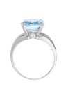 Bague Or Blanc Diamant et Topaze