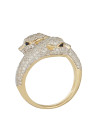 Bague Or Jaune Diamant et Saphir
