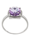 Bague Or Blanc Diamant et Améthyste