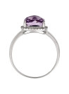 Bague Or Blanc Diamant et Améthyste