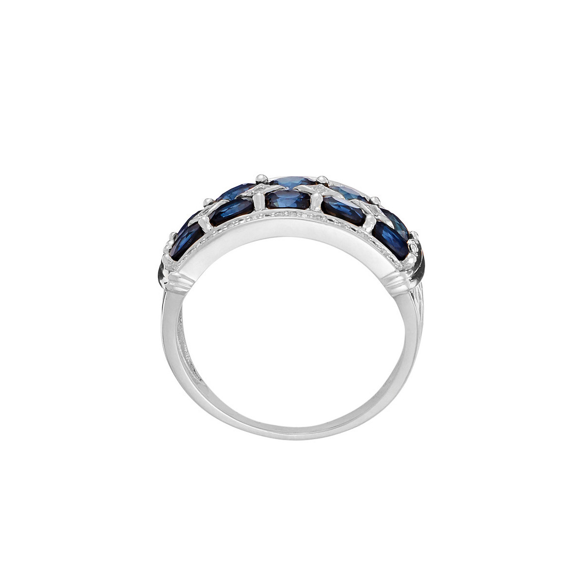 Bague Or Blanc Diamant et Saphir Bague " Honorine" Or blanc et Saphir