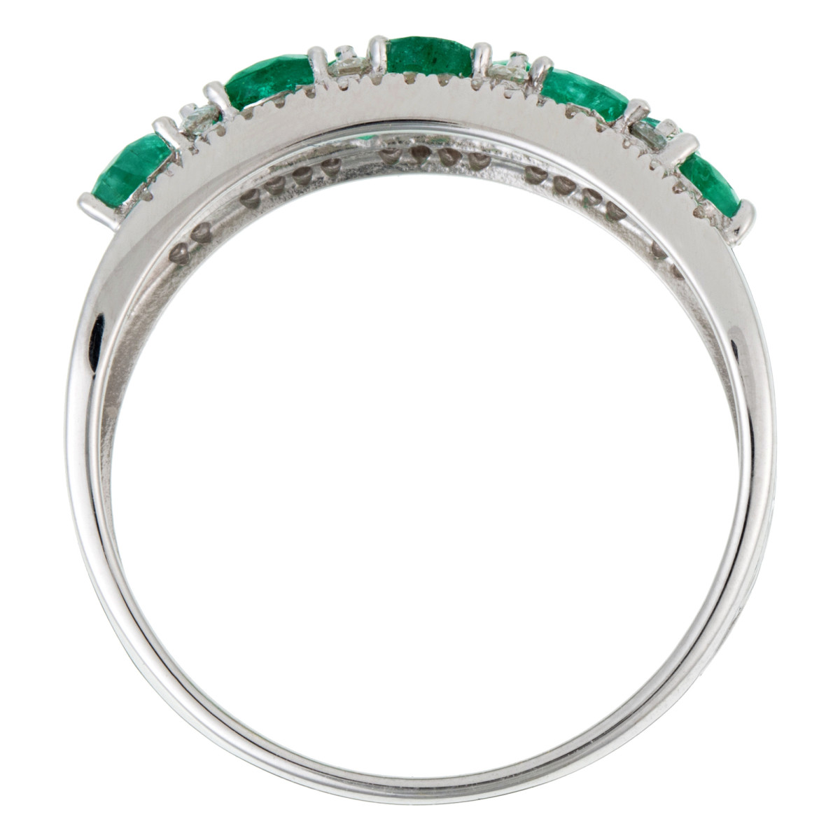 Bague "Koh Lipe Emeraude" Or blanc et Diamants