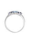 Bague Or Blanc Diamant et Pierre Précieuse