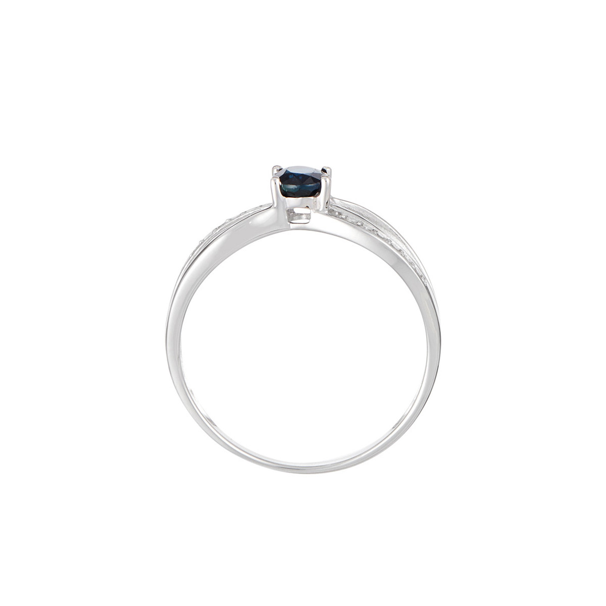 Bague " Frédérique" Or blanc et Saphir