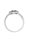 Bague Or Blanc Diamant et Saphir