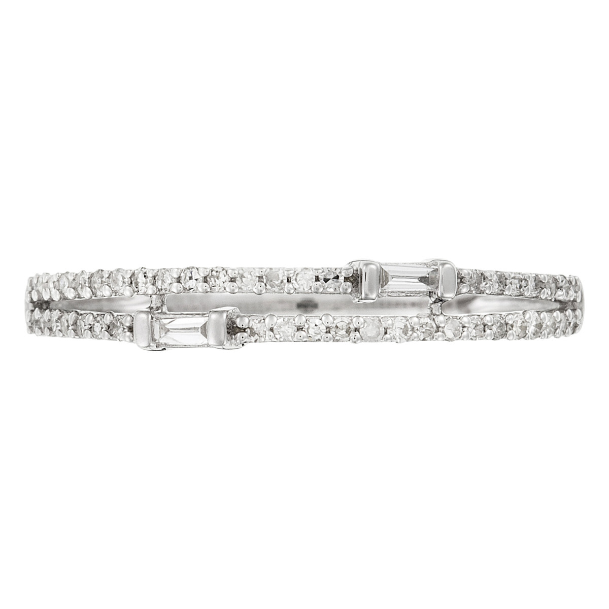 Bague " Elisabeth" Or blanc et Diamant