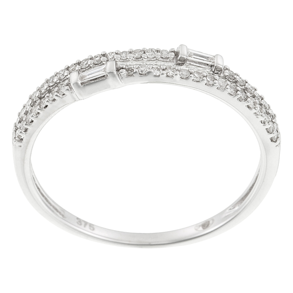 Bague " Elisabeth" Or blanc et Diamant