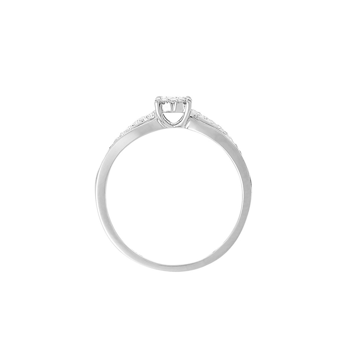 Bague Or Blanc et Diamant Bague " Edith" Or blanc et Diamant