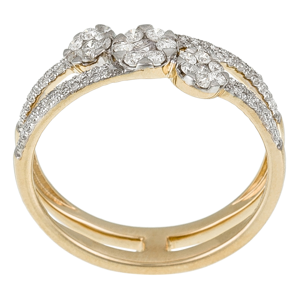 Bague Or Jaune et Diamant Bague " Delphine" Or jaune et Diamant